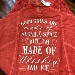 Maurice plus size 3 lace insert tank top